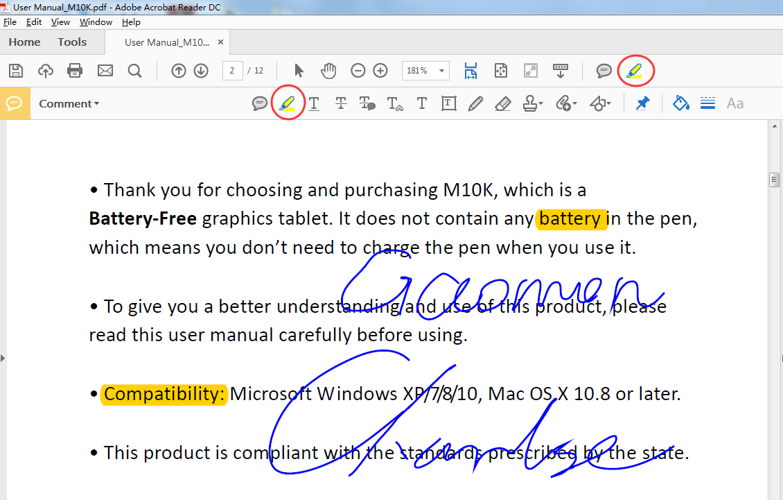 how to highlight on pdf windows 7