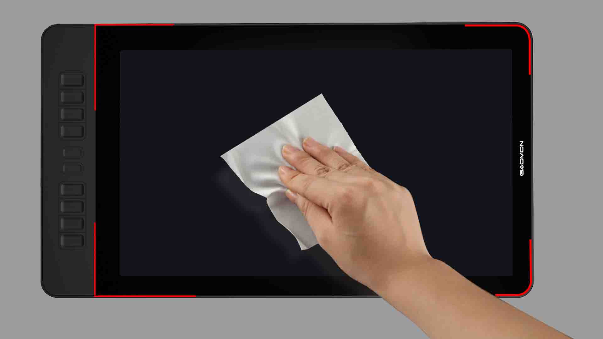 Clean the screen with a lint-free cloth (2)