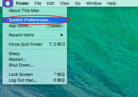 Select ‘System Preferences’ from the Apple menu