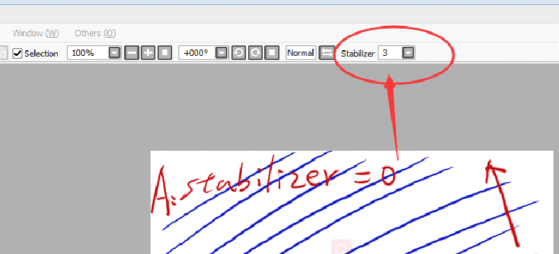 paint tool sai stabilizer not working