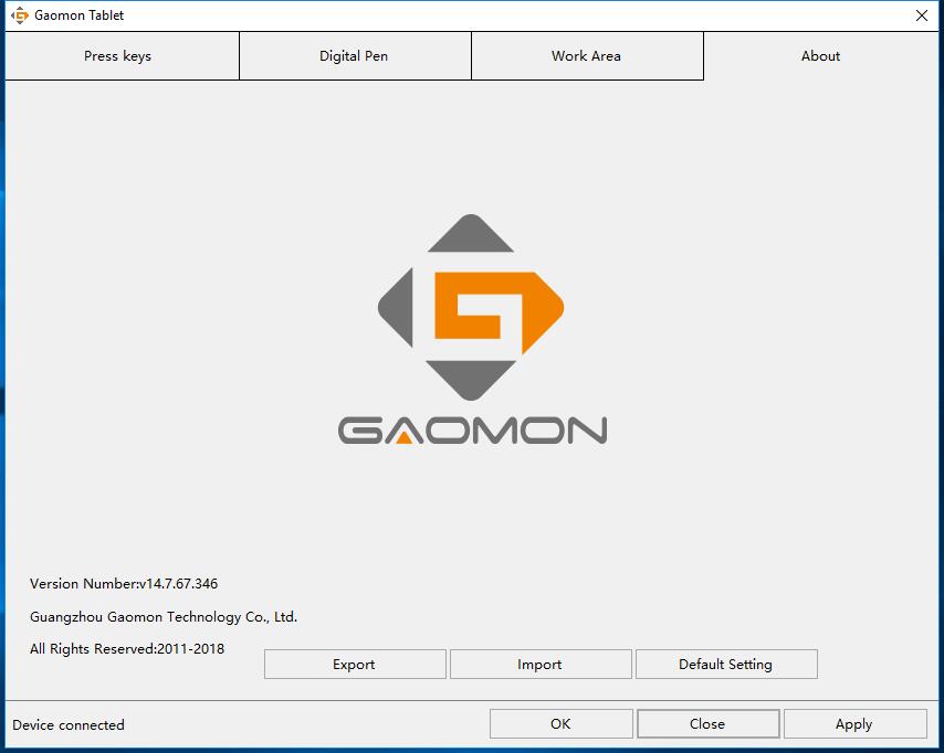 after running as administrator--GAOMON graphics tablet driver