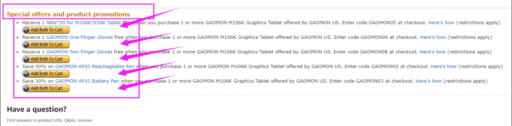 gaomon promotion gift on US CA amazon (3)