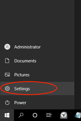 Windows setting menu1